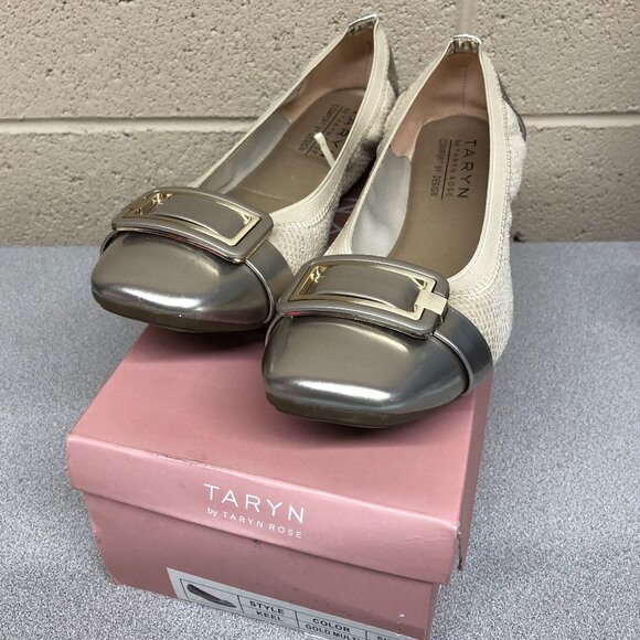 Taryn by Taryn Rose Keel Gold Flats Size 9  ** - Picture 1 of 7